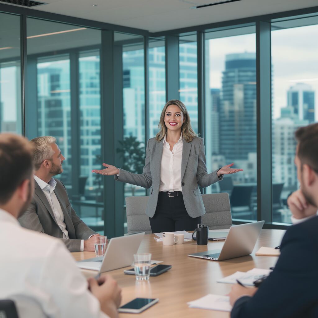 إنجليزية الأعمال: عرض تقديمي بالإنجليزية في اجتماع عمل
